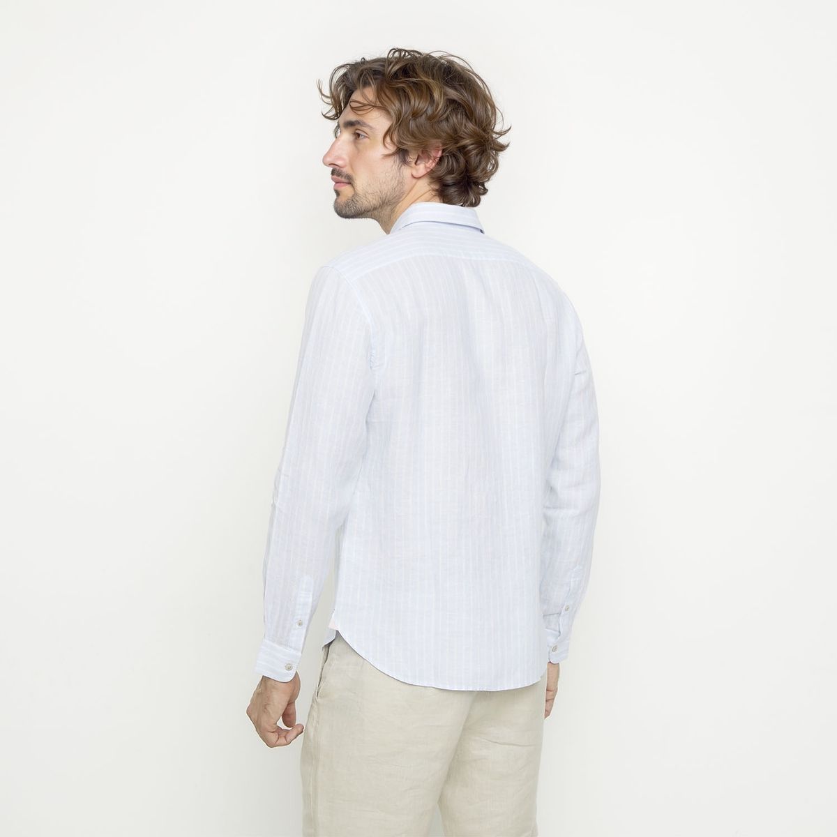 CASCAIS - Camisa Casual Lino Hombre Cascais