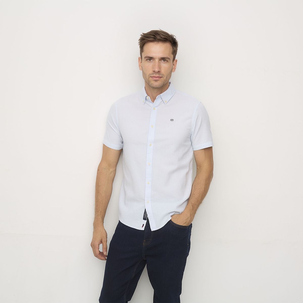 UNIVERSITY CLUB - Camisa Manga Corta Casual Hombre University Club