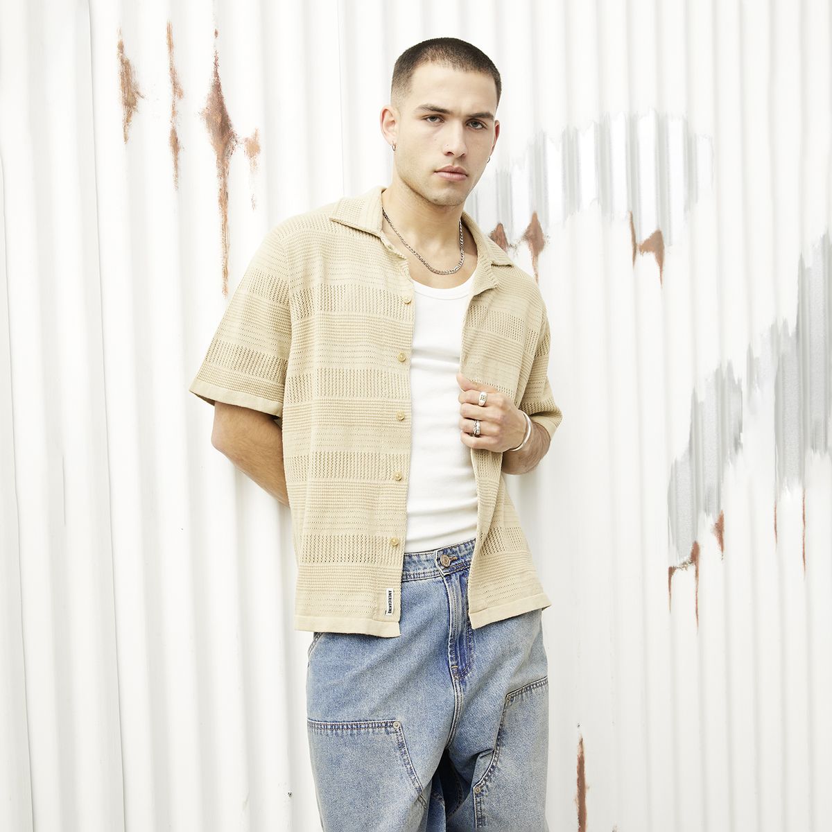 AMERICANINO - Camisa Manga Corta Hombre Americanino