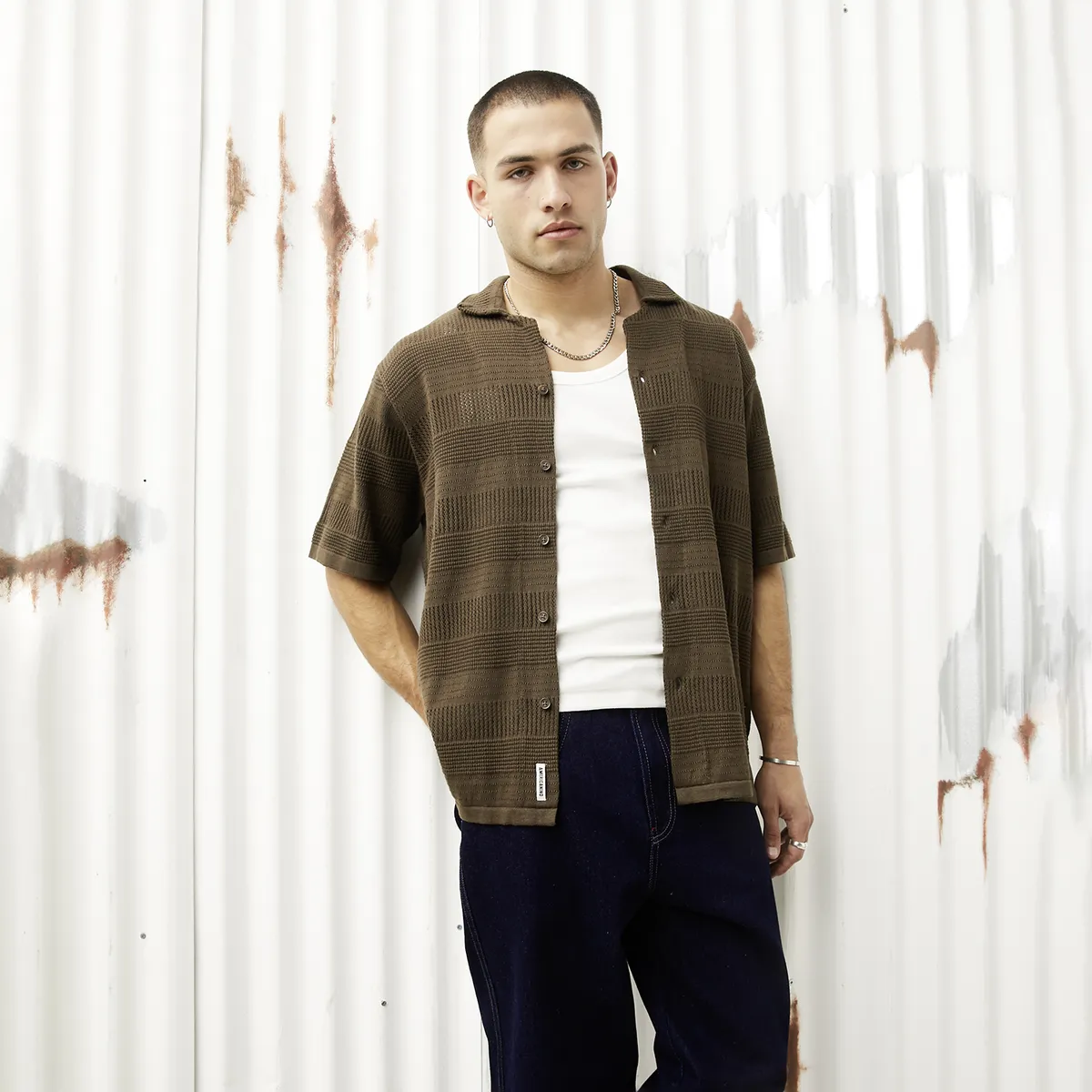 AMERICANINO - Camisa Manga Corta Hombre Americanino