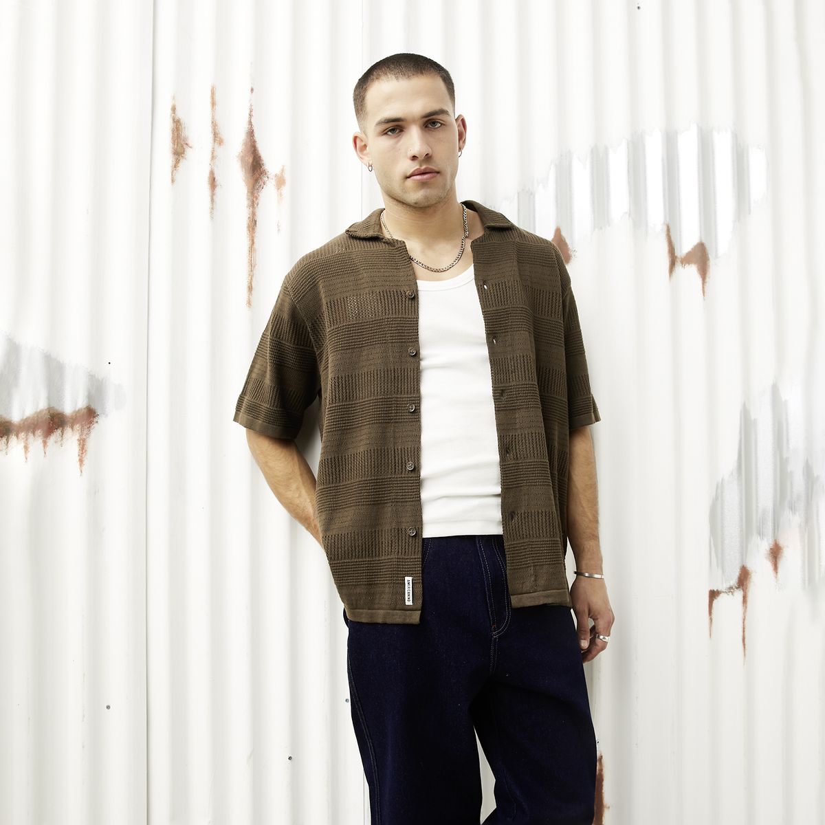 AMERICANINO - Camisa Manga Corta Hombre Americanino