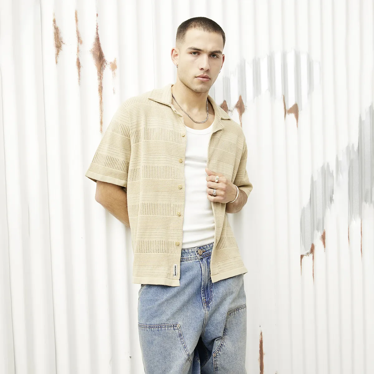 AMERICANINO - Camisa Manga Corta Hombre Americanino