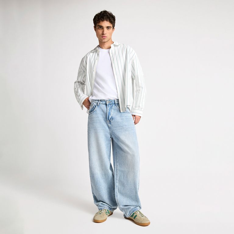 Jeans Baggy Hombre · Azul