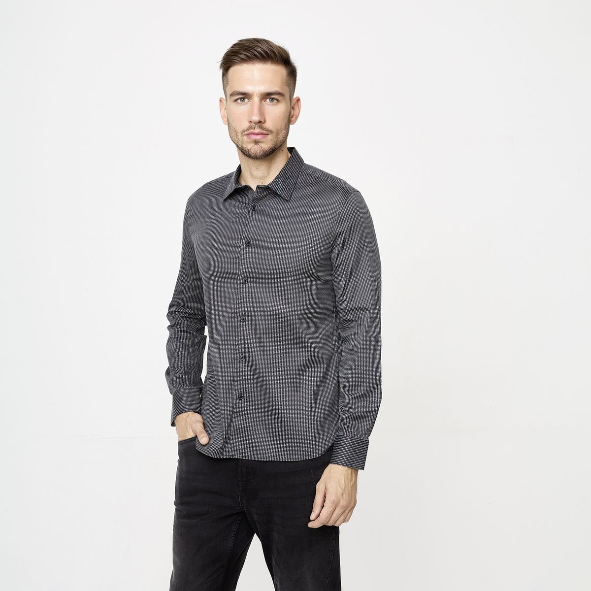 MOSSIMO - Camisa Casual Manga Corta Algodón Hombre Mossimo