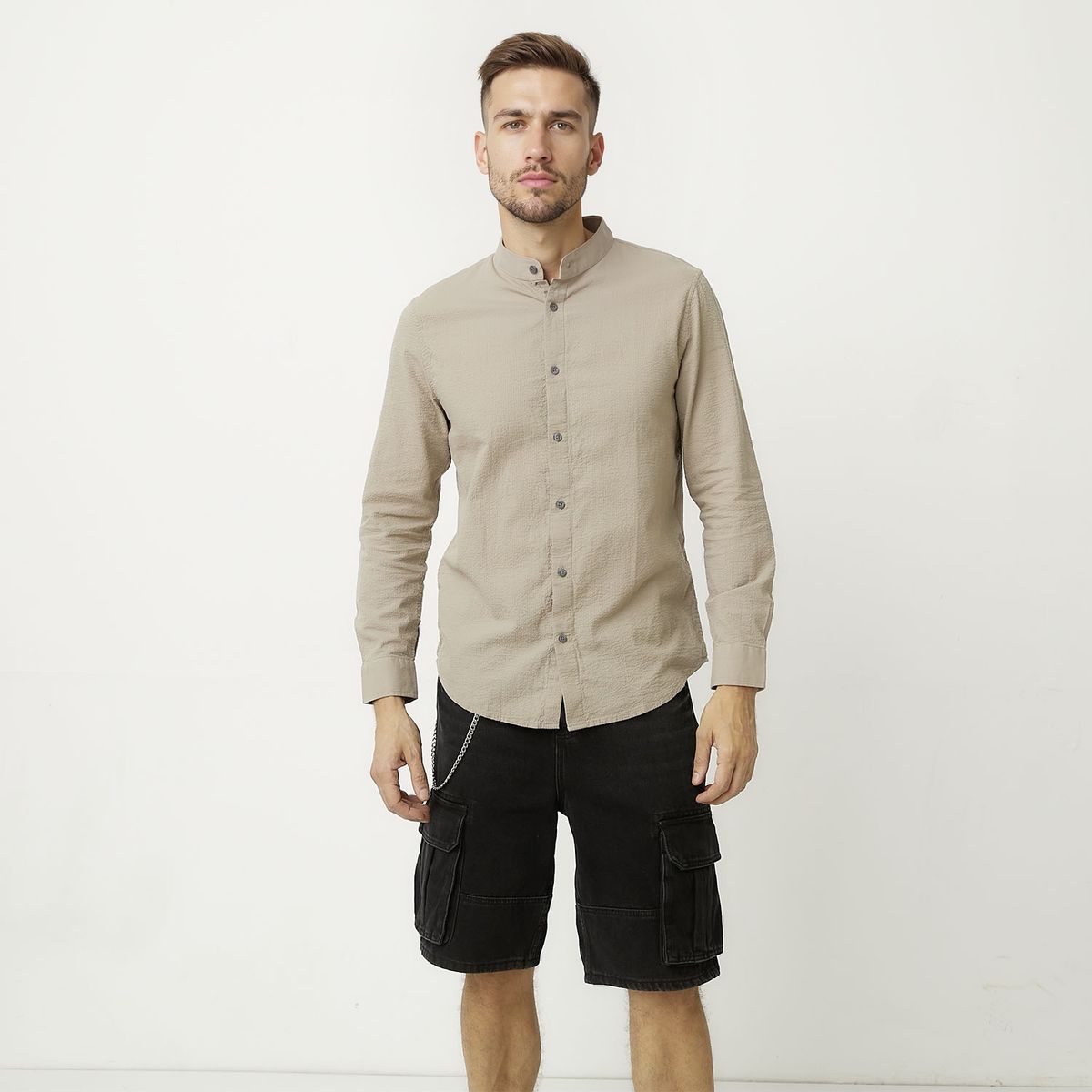 MOSSIMO - Camisa Juvenil Mao Hombre Mossimo