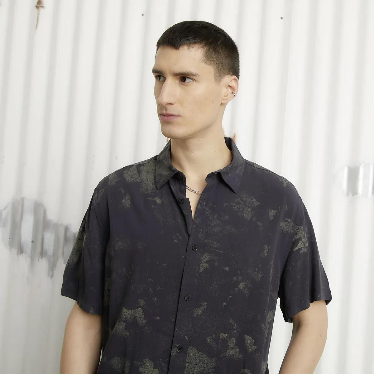 AMERICANINO - Camisa Manga Corta Casual Hombre Americanino