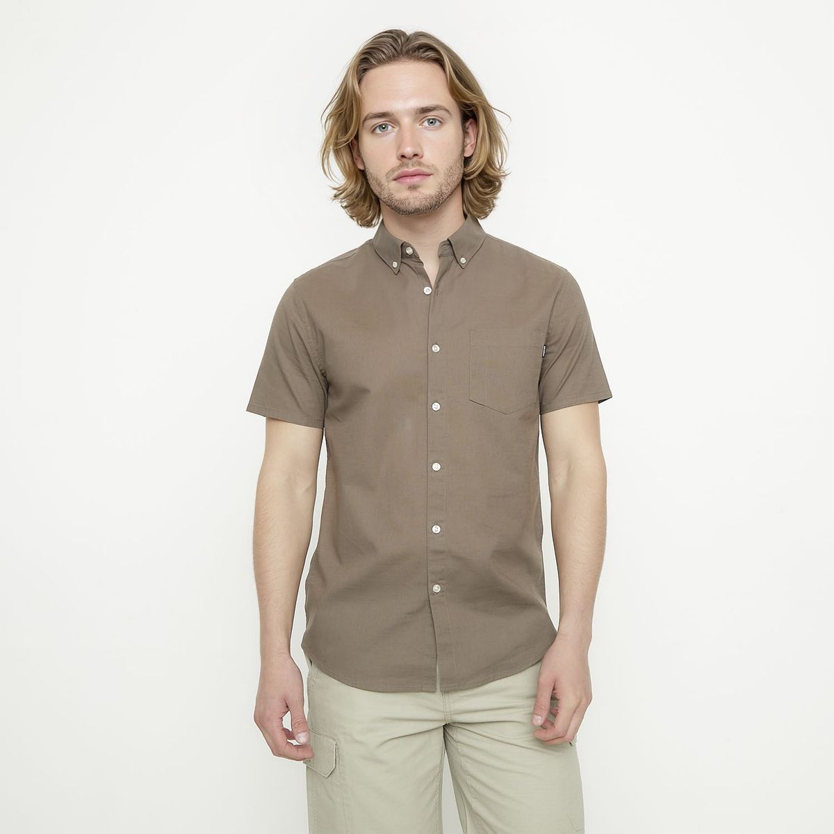 DOO AUSTRALIA - Camisa Casual Manga Corta Algodón Hombre Doo Australia