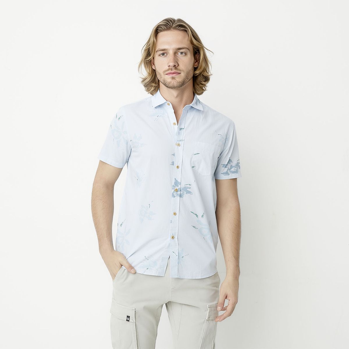 DOO AUSTRALIA - Camisa Casual Manga Corta Algodón Hombre Doo Australia