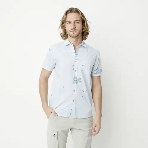 DOO AUSTRALIA - Camisa Casual Manga Corta Algodón Hombre