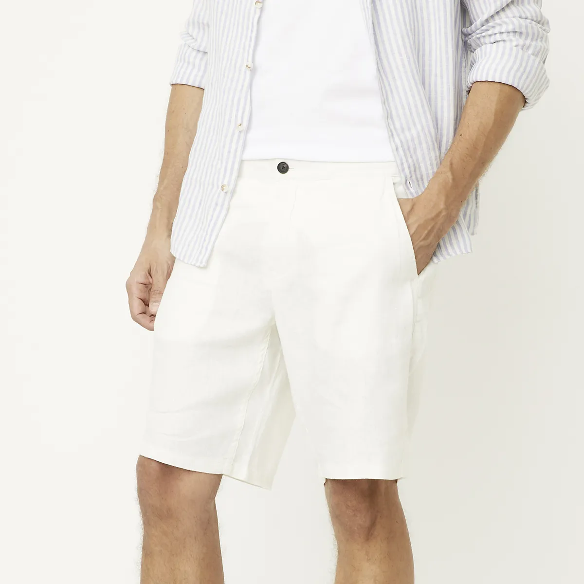 WOLF&HANK - Bermuda Lino Hombre Wolf&Hank