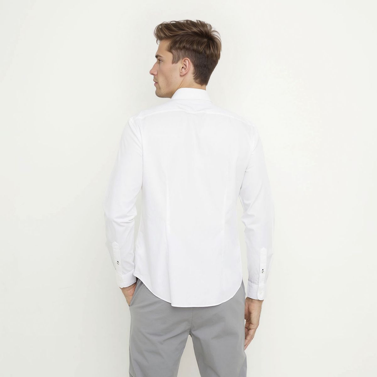 WOLF&HANK - Camisa Casual Manga Larga Algodón Hombre Wolf&Hank