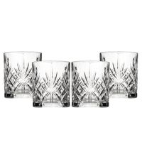 Set 4 Vasos Cortos Whiskey Cristal 334 Ml