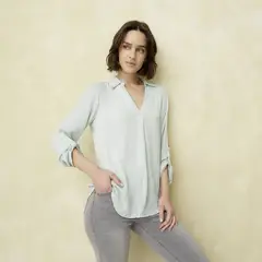 UNIVERSITY CLUB - Blusa Mujer Manga Larga Cuello V