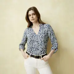 UNIVERSITY CLUB - Blusa Mujer Manga Larga Cuello V