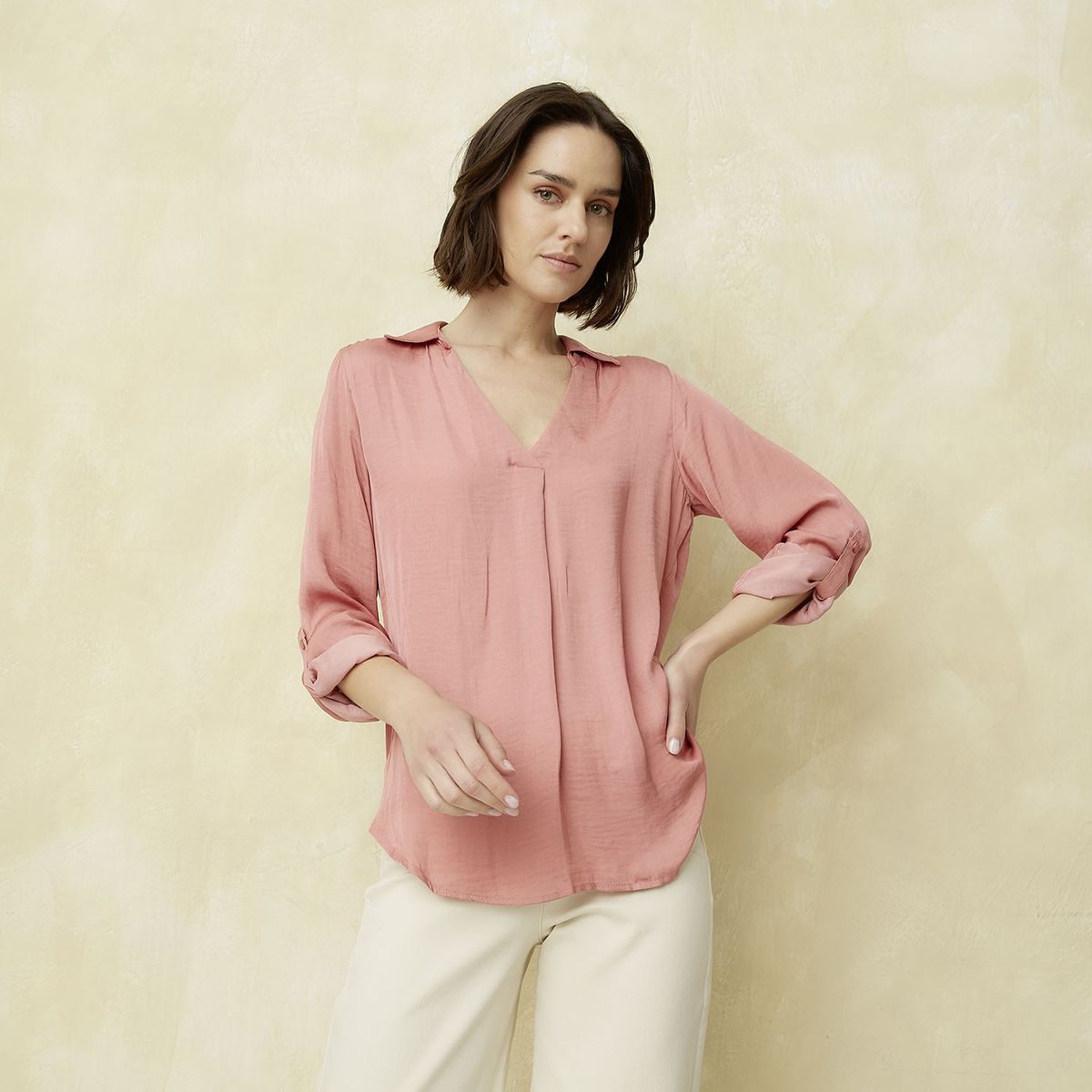 UNIVERSITY CLUB - Blusa Mujer University Club Manga Larga Cuello V