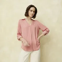 Blusa Mujer Manga Larga Cuello V