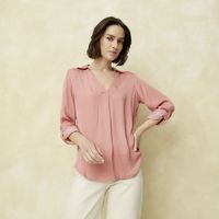 Blusa Mujer Manga Larga Cuello V