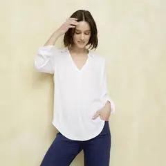 UNIVERSITY CLUB - Blusa Mujer Manga Larga Cuello V