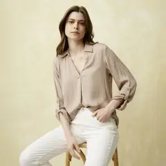 UNIVERSITY CLUB - Blusa Mujer Manga Larga Cuello V