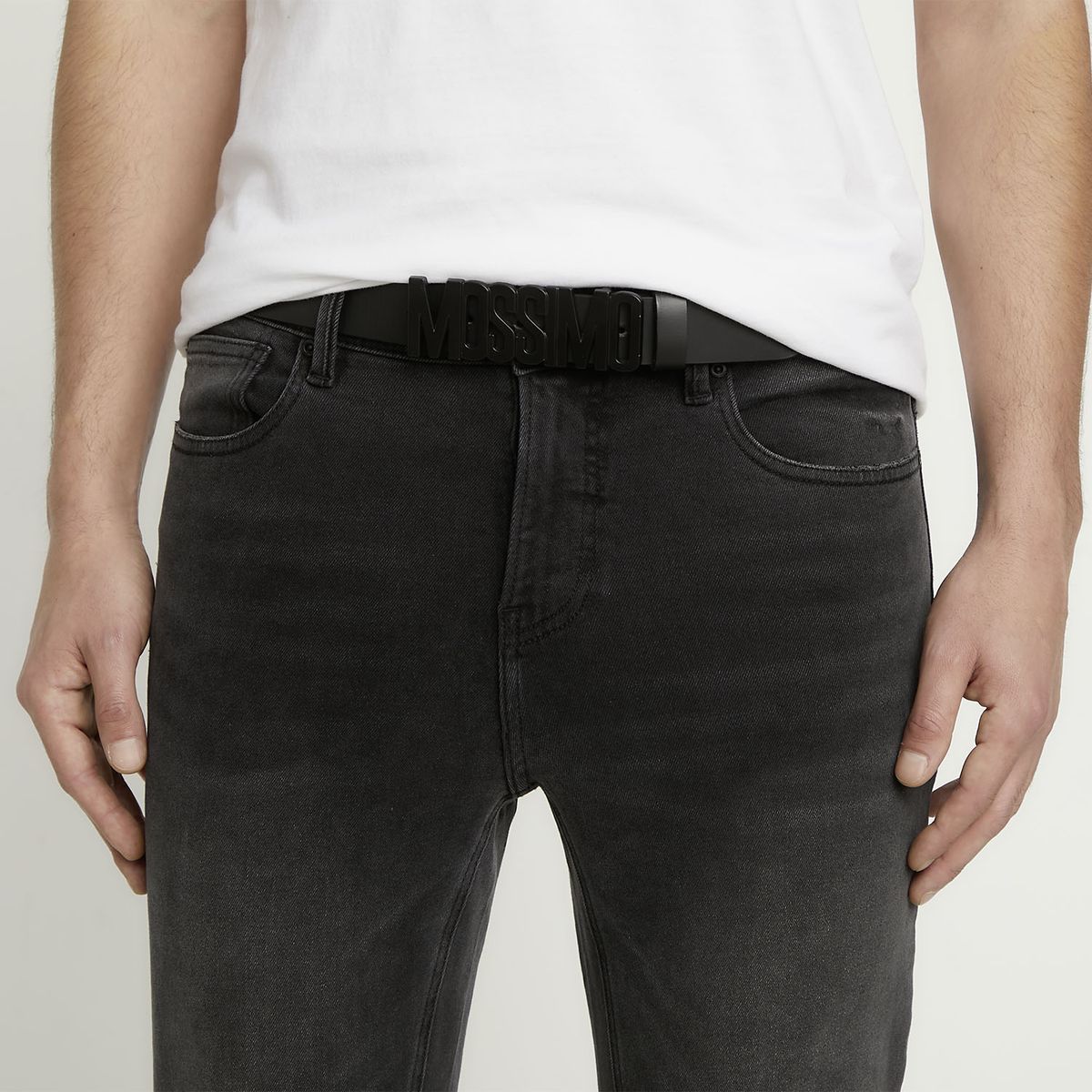 MOSSIMO - Cinturón Cuero Hombre Mossimo