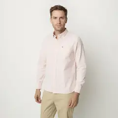 UNIVERSITY CLUB - Camisa Casual Manga Larga Algodón Hombre