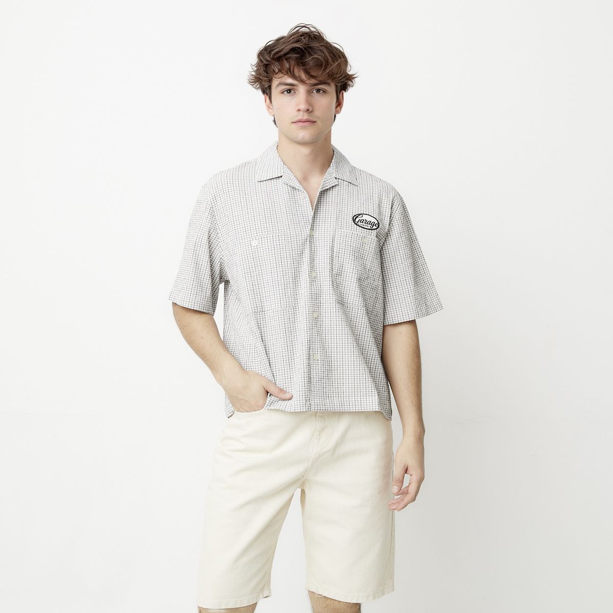 BEARCLIFF - Camisa Manga Corta Casual Hombre Bearcliff