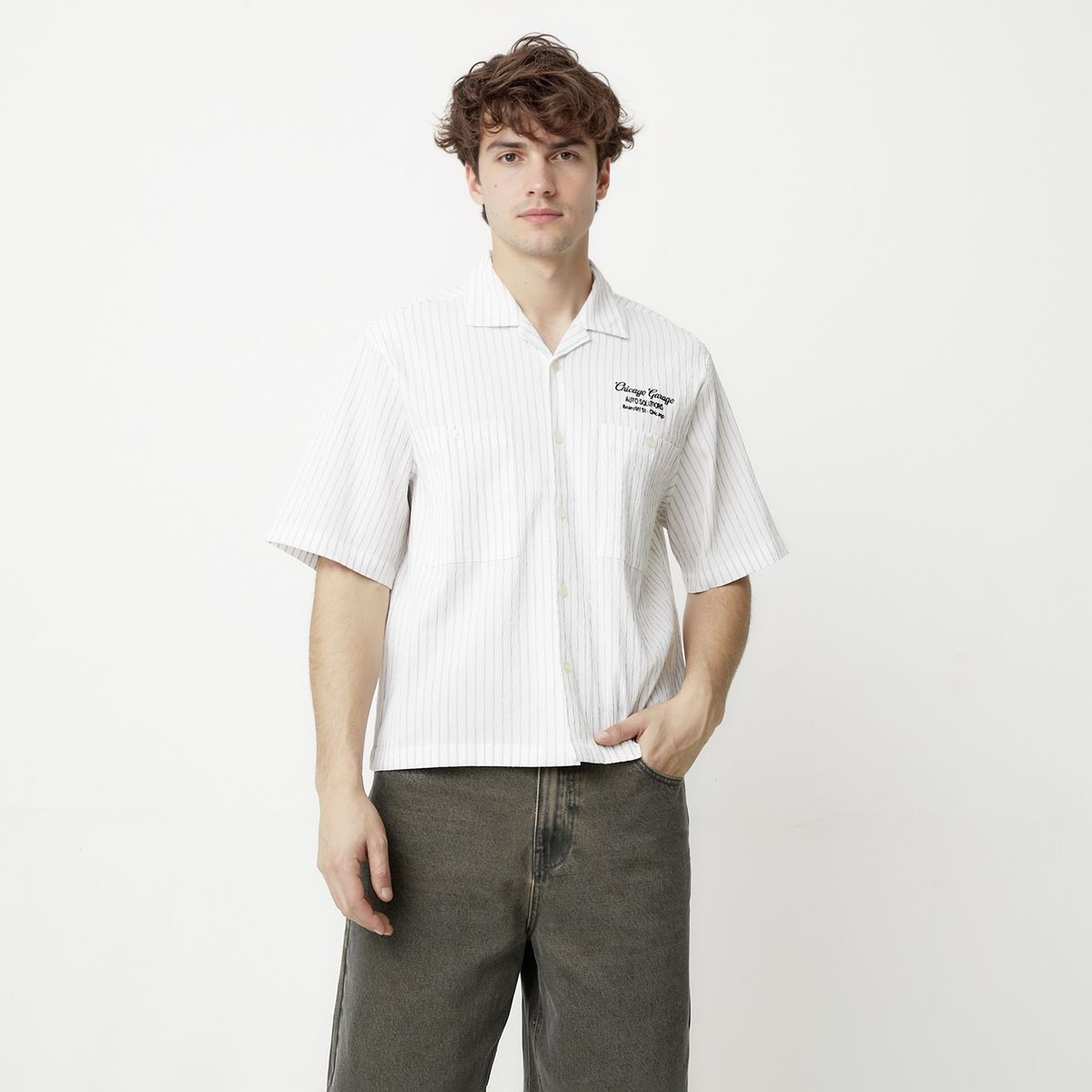 BEARCLIFF - Camisa Manga Corta Casual Hombre Bearcliff