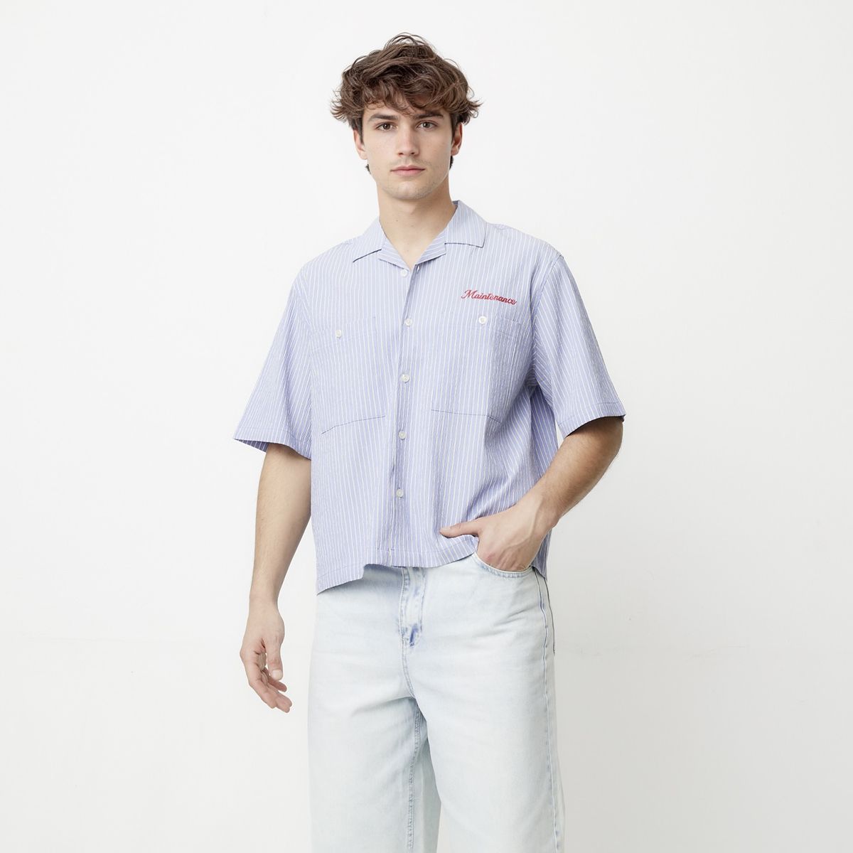 BEARCLIFF - Camisa Manga Corta Casual Hombre Bearcliff