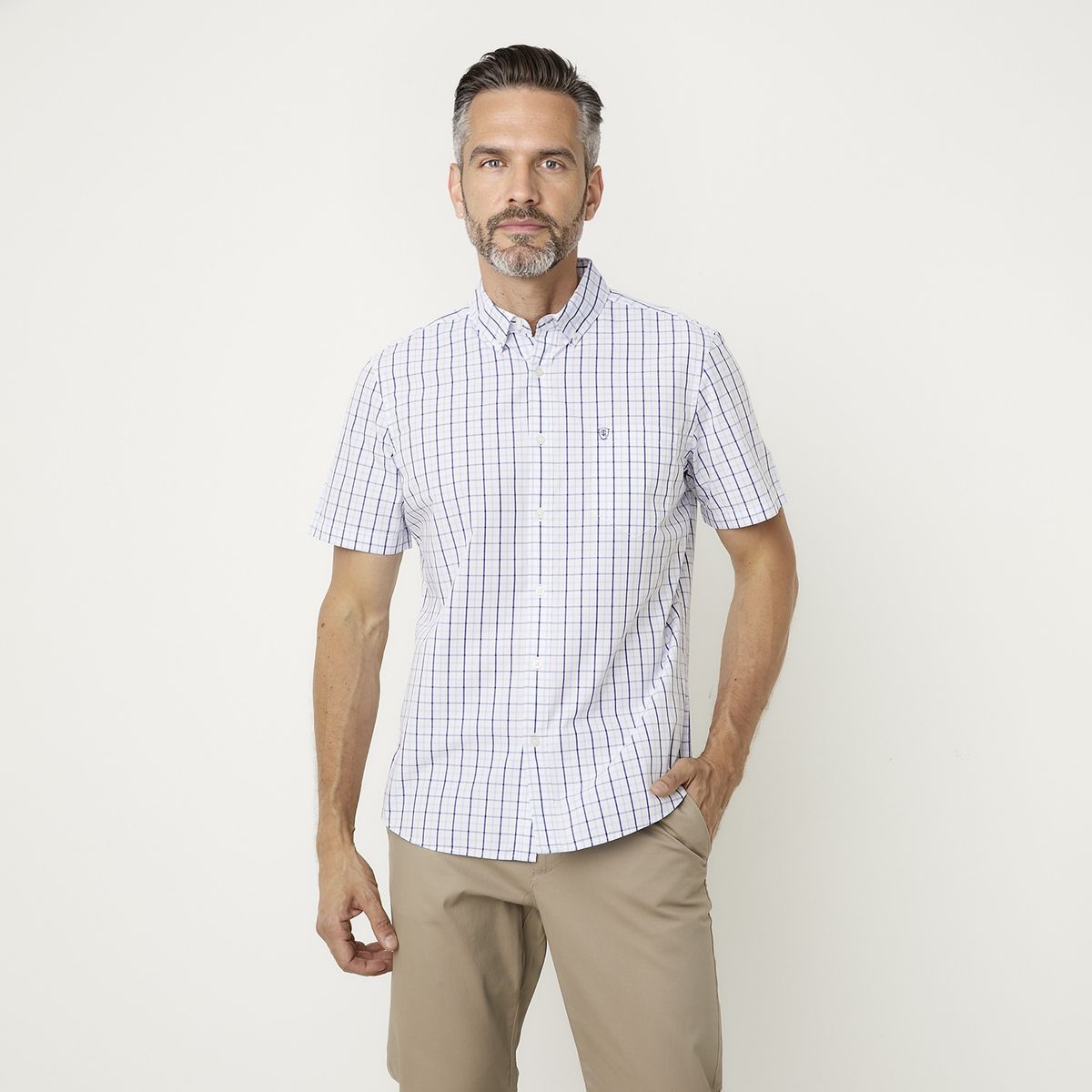 CHRISTIAN LACROIX - Camisa Casual Manga Corta Algodón Hombre Christian Lacroix