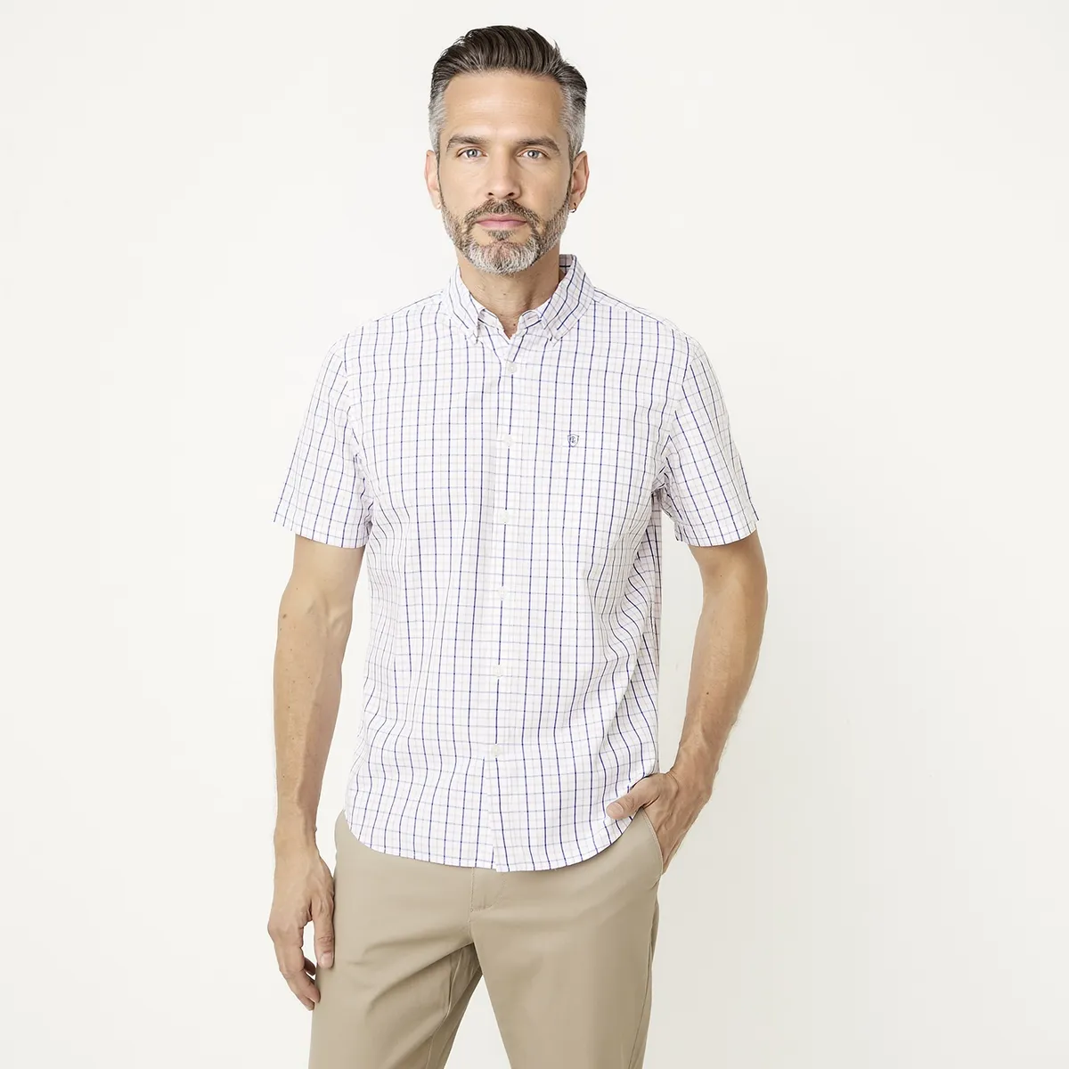 CHRISTIAN LACROIX - Camisa Casual Manga Corta Algodón Hombre Christian Lacroix