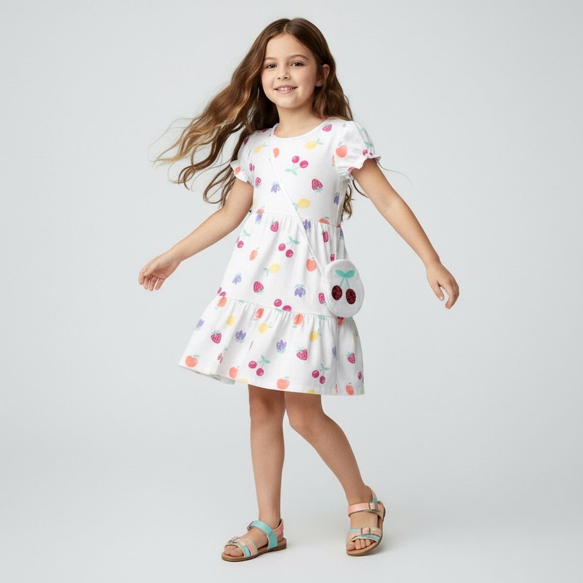 YAMP - Vestido Niña Algodón Yamp + Cartera