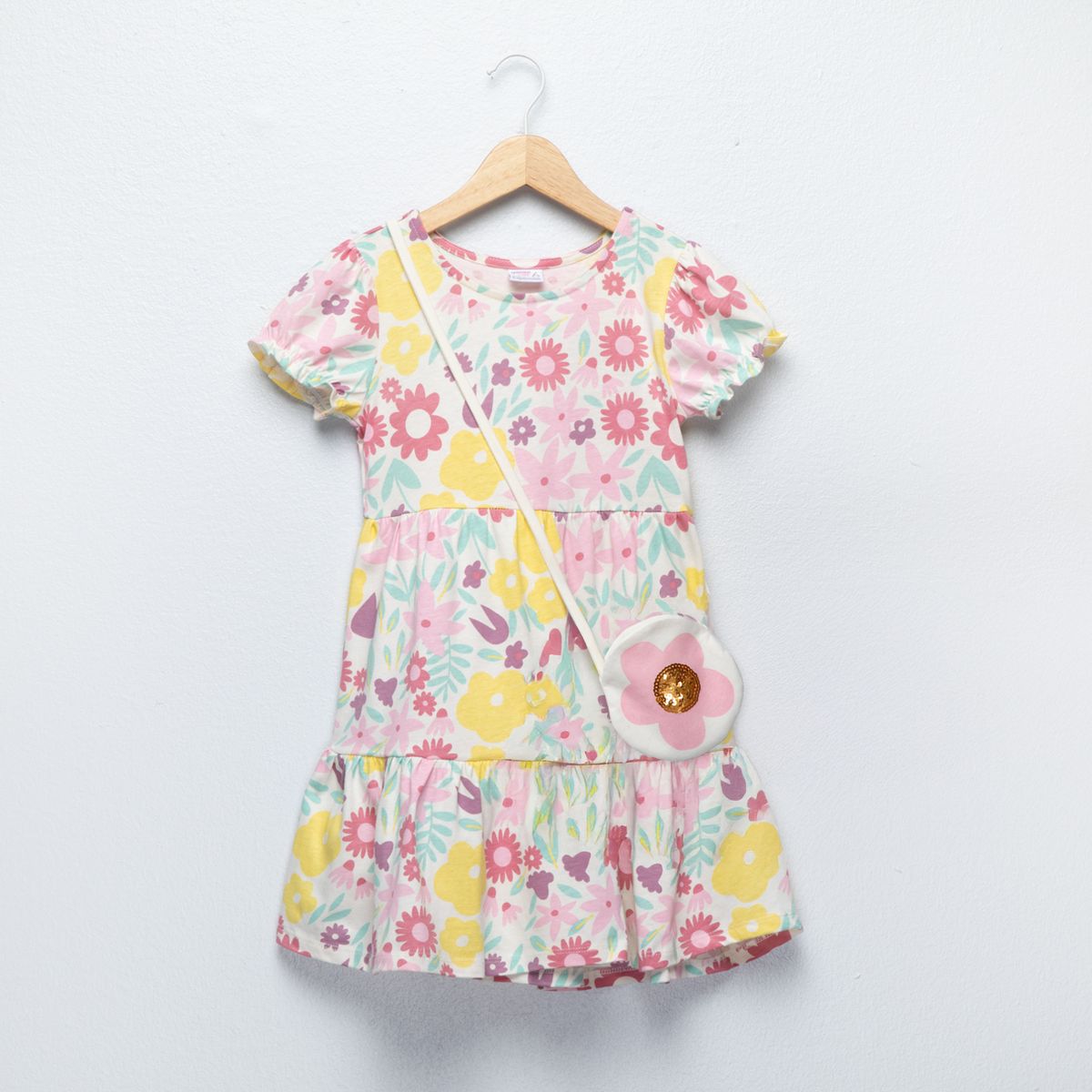 YAMP - Vestido Niña Algodón Yamp + Cartera