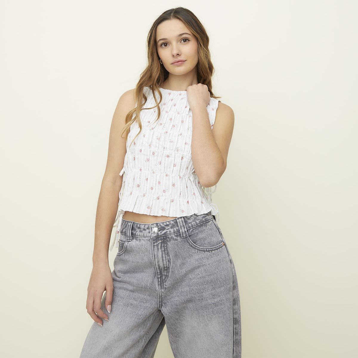 SYBILLA - Blusa Sin Manga Algodón Mujer Sybilla