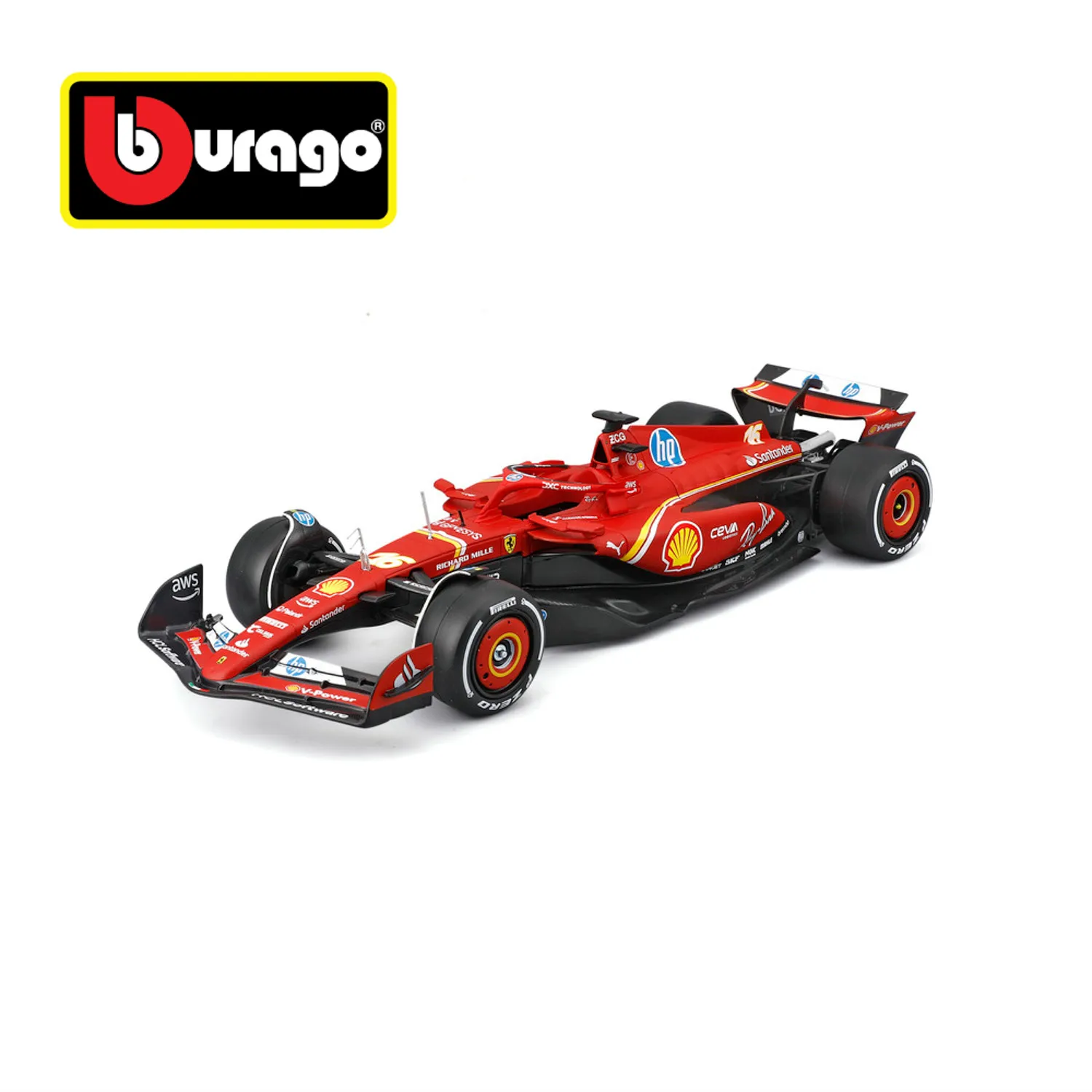 FERRARI Auto F1 Ferrari SF24 Carlos Sainz a Escala 1:24 23cm