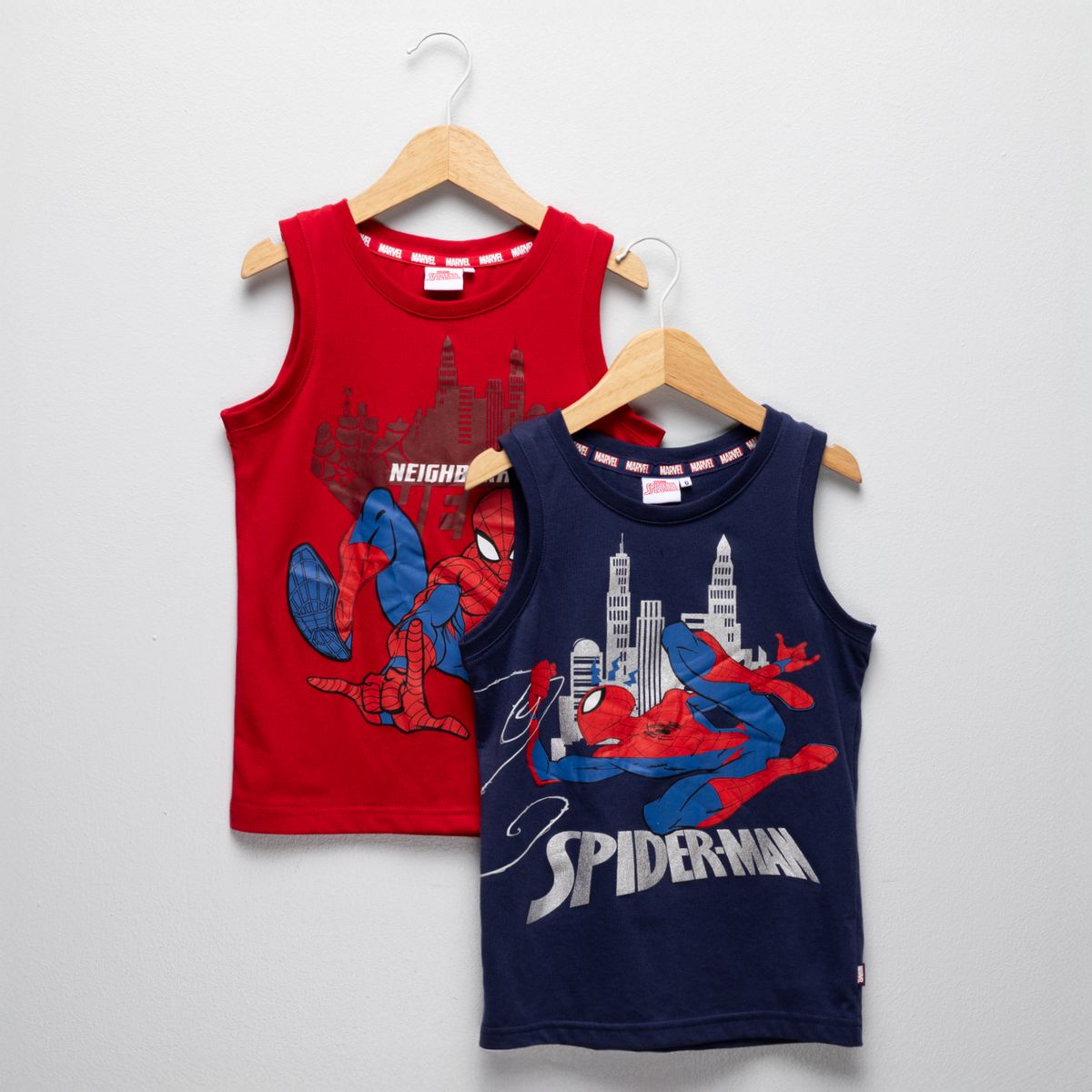SPIDER MAN - Pack 2 Poleras Niño Algodón Spider-Man