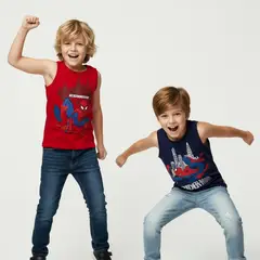 MARVEL - Pack 2 Poleras Niño Algodón Spider-man