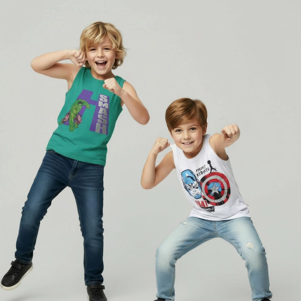 AVENGERS - Pack 2 Poleras Niño Algodón Avengers