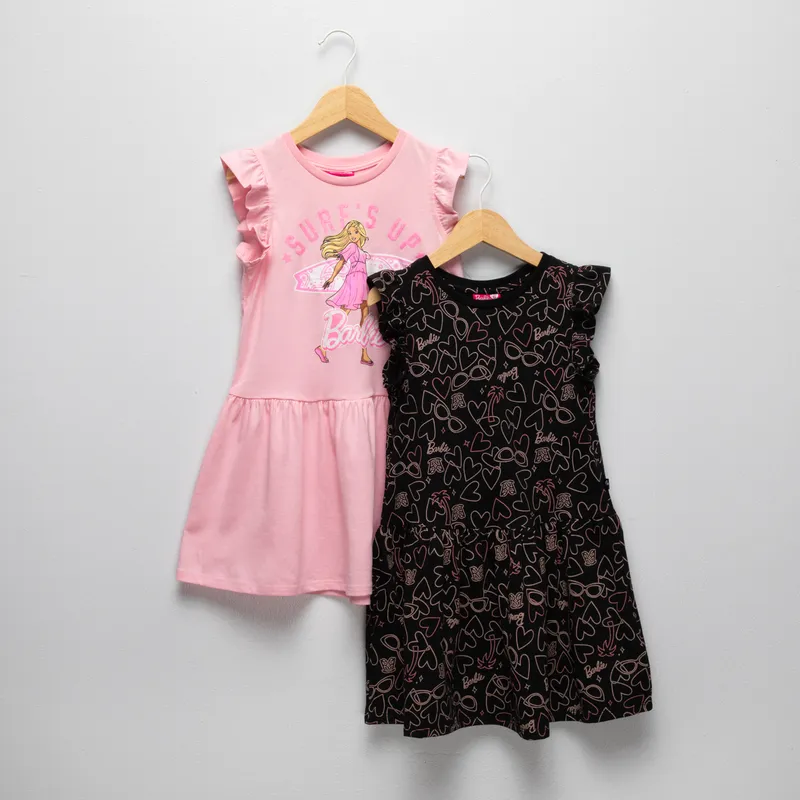 BARBIE - Pack 2 Vestidos Niña Algodón Barbie