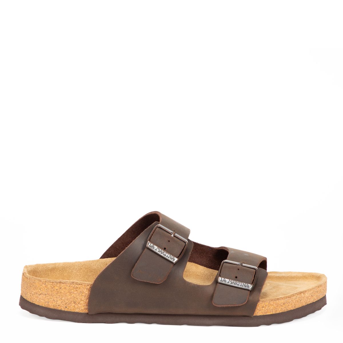 LA MARTINA - Sandalia Hombre Cuero Café La Martina