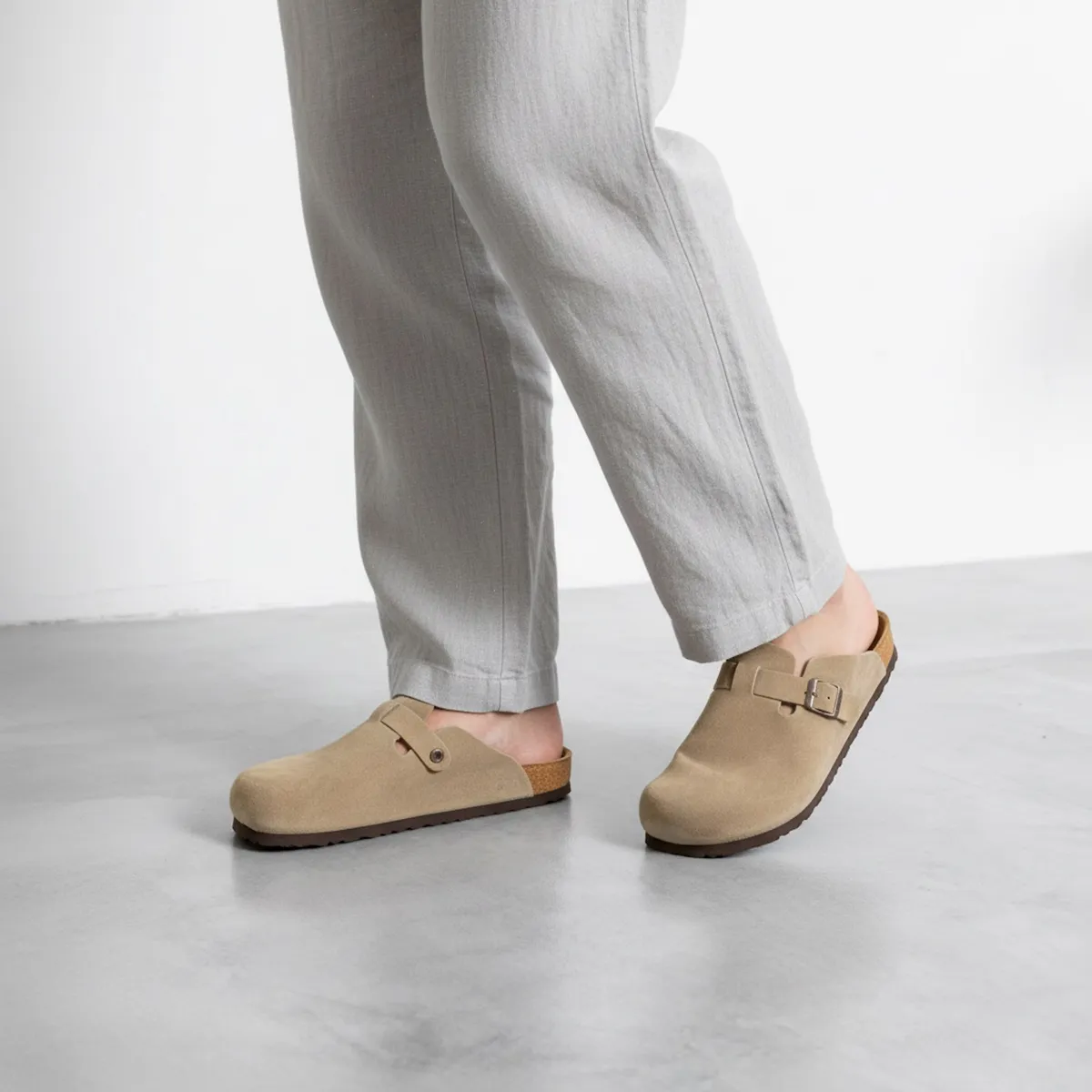 AMERICANINO - Sandalia Hombre Cuero Taupe Americanino