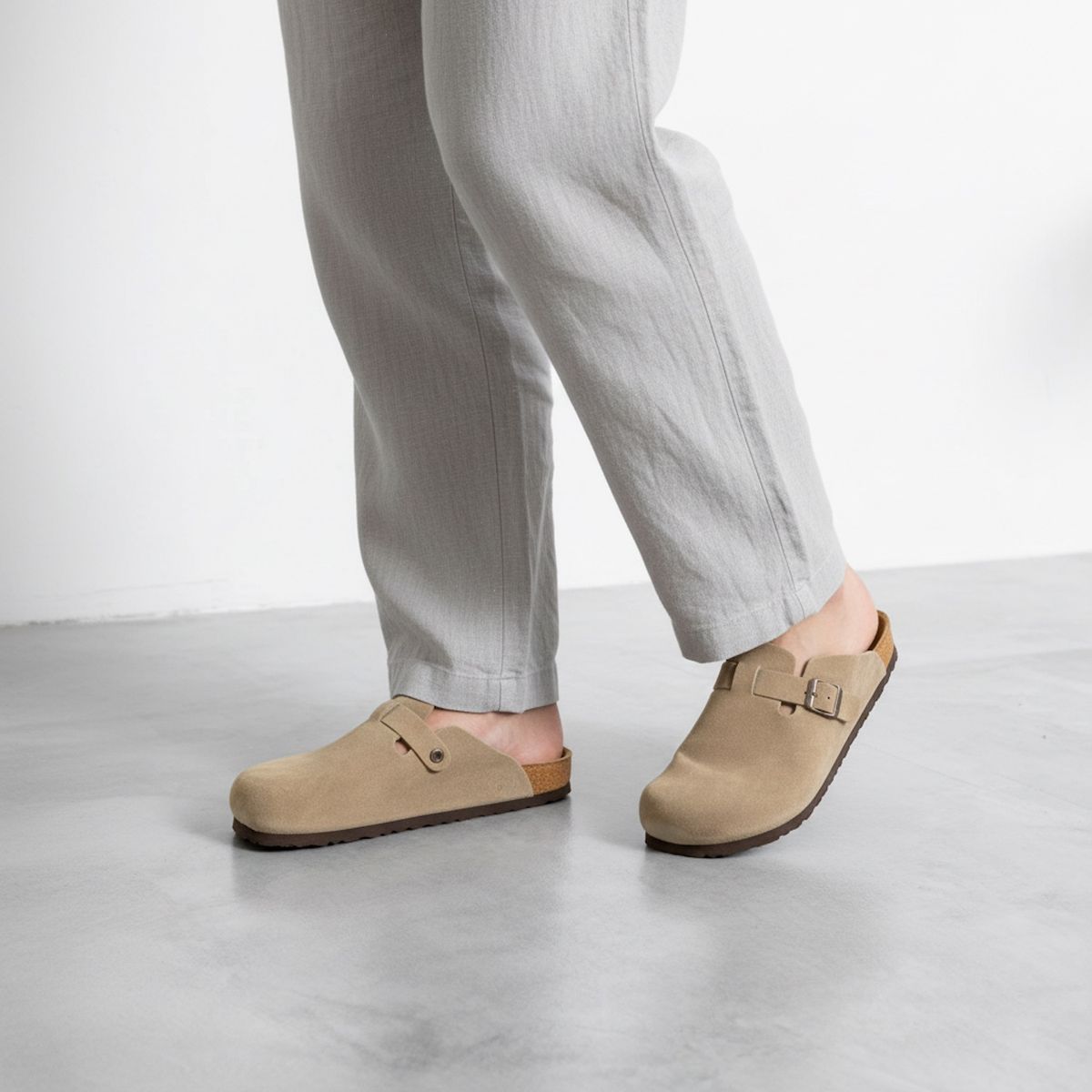 AMERICANINO - Sandalia Hombre Cuero Taupe Americanino