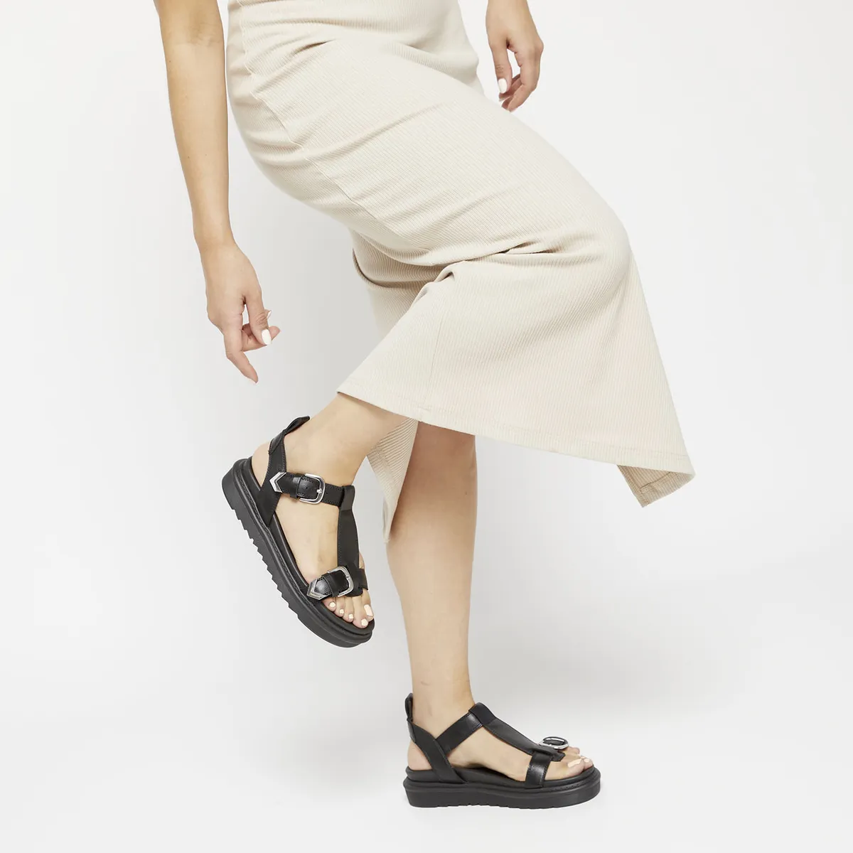 SYBILLA - Sandalia Mujer Negro Sybilla