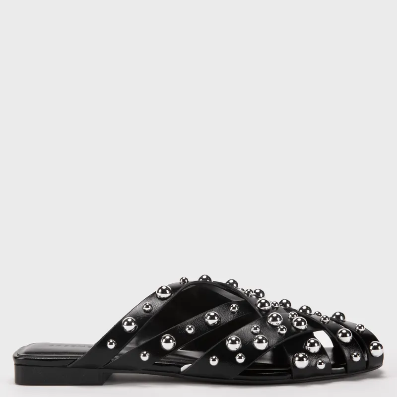 BASEMENT - Sandalia Mujer Negro Basement