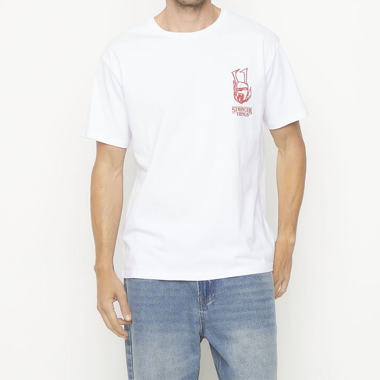 STRANGER THINGS Polera Manga Corta Hombre
