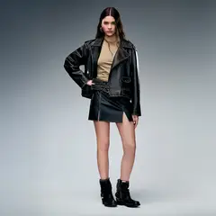 AMERICANINO - Falda Corta Cuero Effect Mujer