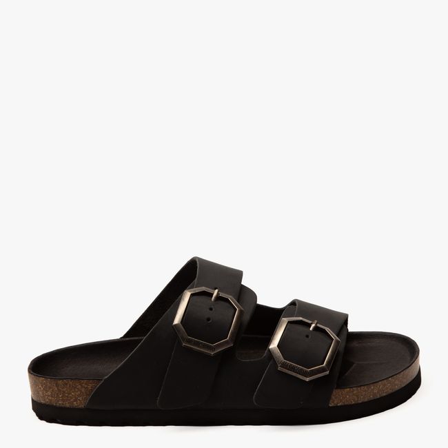 AMERICANINO - Sandalia Mujer Cuero Negro Americanino