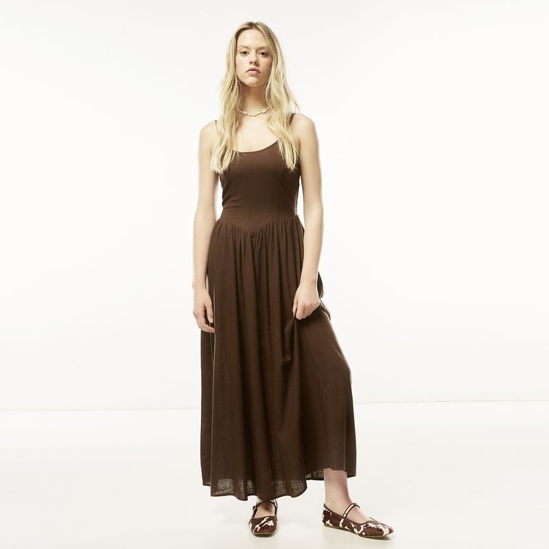 SYBILLA - Vestido Casual Maxi Viscosa Mujer Sybilla