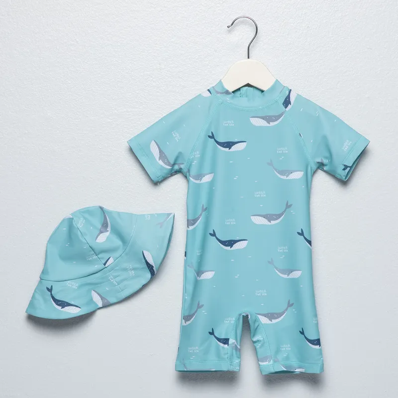 YAMP - Conjunto Traje De Baño + Gorro Bebé Niño Yamp