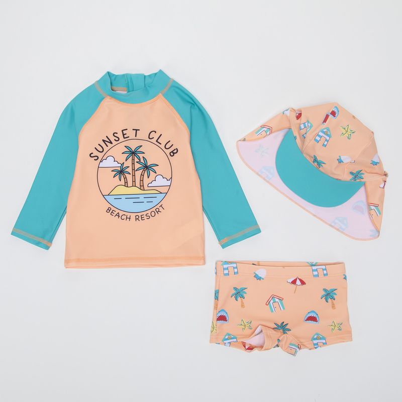 YAMP - Conjunto Traje De Baño + Gorro Bebé Niño Yamp