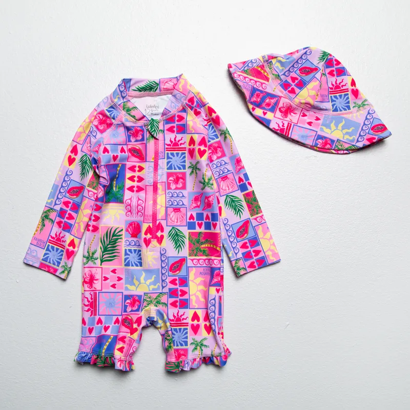 YAMP - Conjunto Traje De Baño + Gorro Bebé Niña Yamp